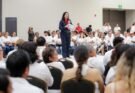 Comparte Mónica Villarreal resultados y avances de su administración ante profesionales de la salud